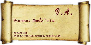 Vermes Amázia névjegykártya